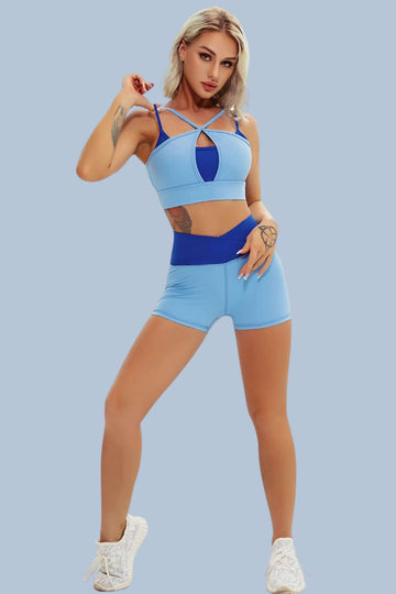 High Waist Best Sets With Sexy Bra and Shorts -  - Sets